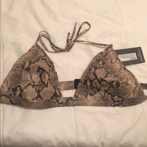 PLT Snakeskin triangle top